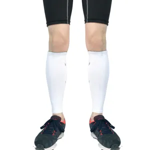 1 Pair Sports Breathable Compression Calf Sleeves Riding Running Protective Gear, Spec: XL (White)