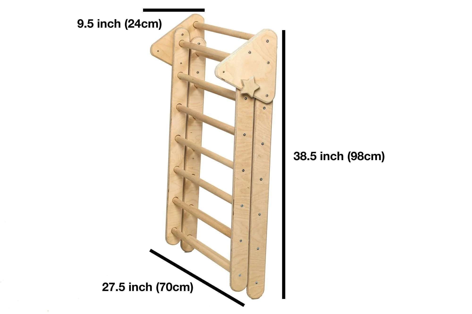 3 Pieces Montessori Climbing Set - Climbing Triangle and Climbing Arch/Rocker and  Rockwall/Slider Ramp or Ladder Slider Ramp