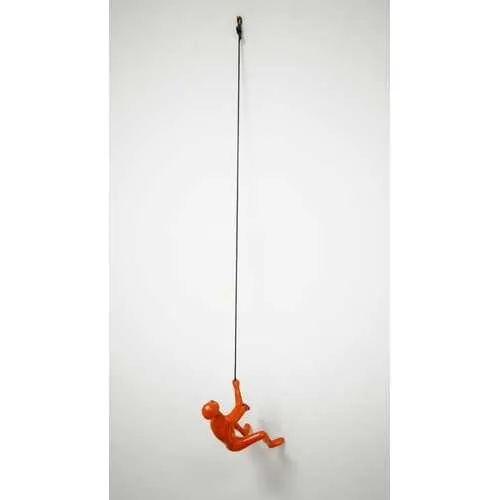 6" x 3" x 3" Resin Orange Climbing Man