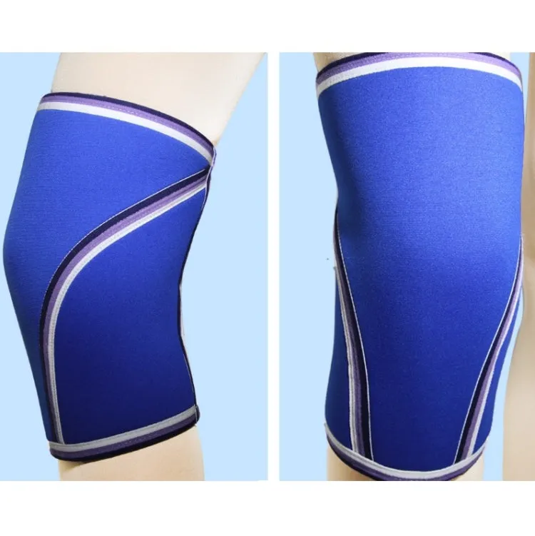 7mm SCR Neoprene Rubber Weightlifting Knee Pads Outdoor Sports Protector, Size:XL(Blue)