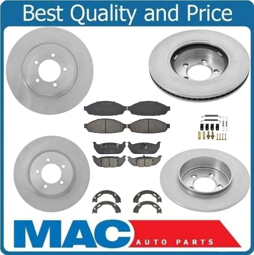 8Pcs Kit Set of Front & Rear Brake Pads & Rotors For Lincoln Aviator 2003-2005