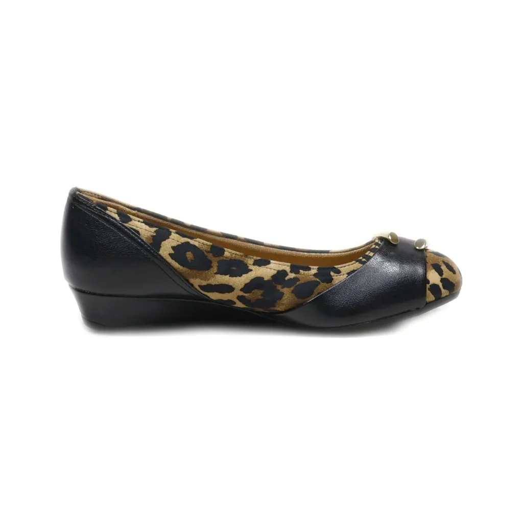 Abella Ballerinas Leather Black Colour For Women