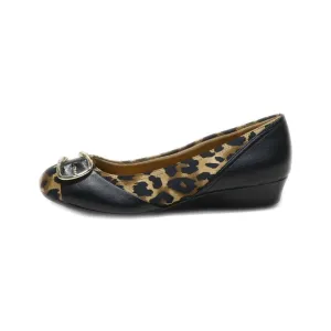 Abella Ballerinas Leather Black Colour For Women