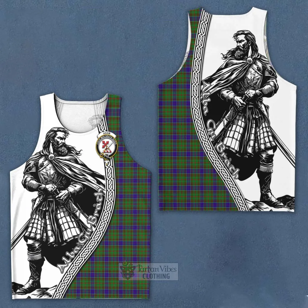 Adam Tartan Clan Crest Men's Tank Top with Highlander Warrior Celtic Style