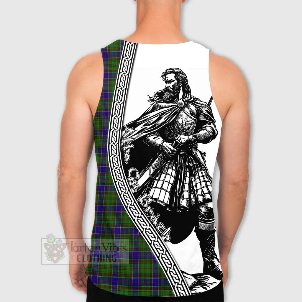 Adam Tartan Clan Crest Men's Tank Top with Highlander Warrior Celtic Style