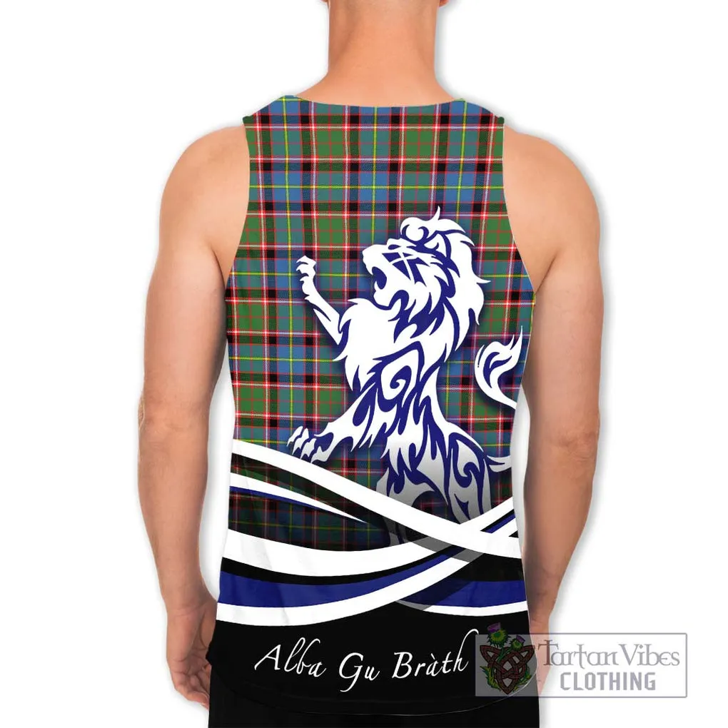 Aikenhead Tartan Men's Tank Top with Alba Gu Brath Regal Lion Emblem