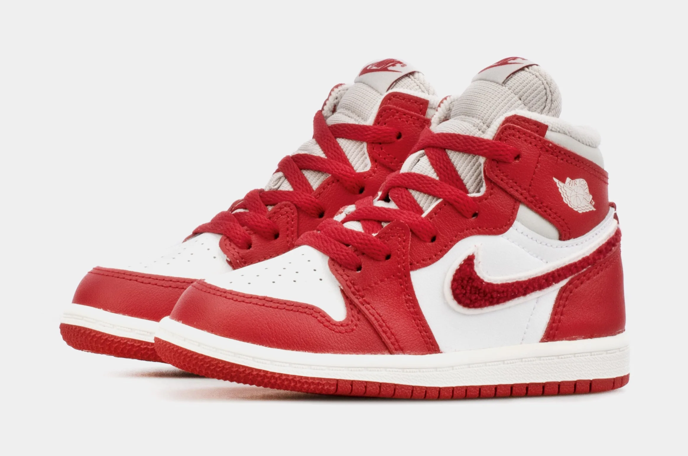 Air Jordan 1 High OG Infant Toddler Lifestyle Shoes (Red/Grey)