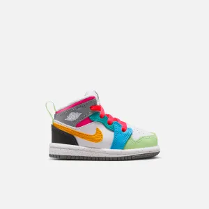 Air Jordan Kids' 1 Mid SE Multi Color (TD)