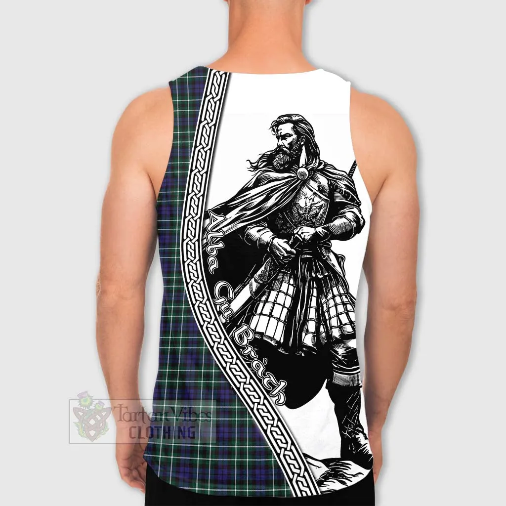 Allardice Tartan Clan Crest Men's Tank Top with Highlander Warrior Celtic Style