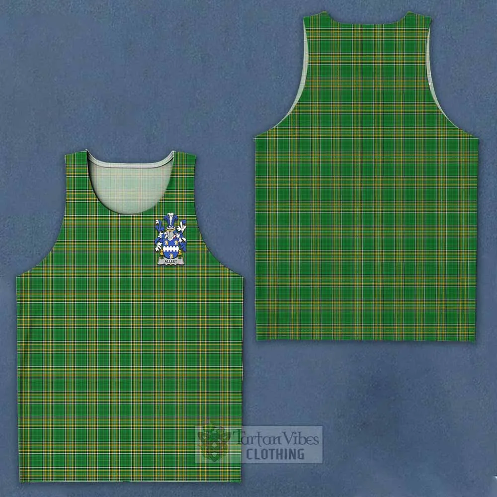 Alleet Irish Clan Tartan Men's Tank Top with Coat of Arms