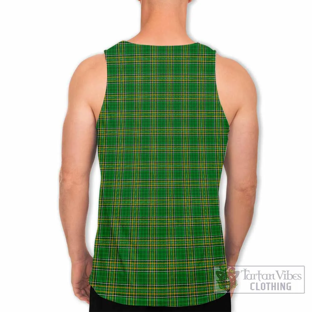 Alley Irish Clan Tartan Men's Tank Top with Coat of Arms