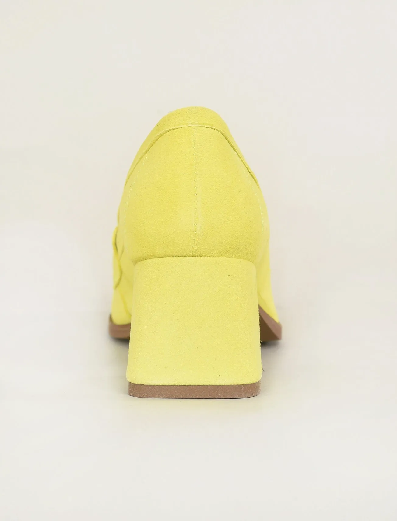 Ama Suede Heeled Loafer, Pear