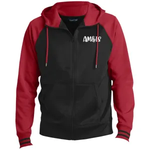 AM&IS Activewear Men's Sport-Wick® Full-Zip Hooded Jacket