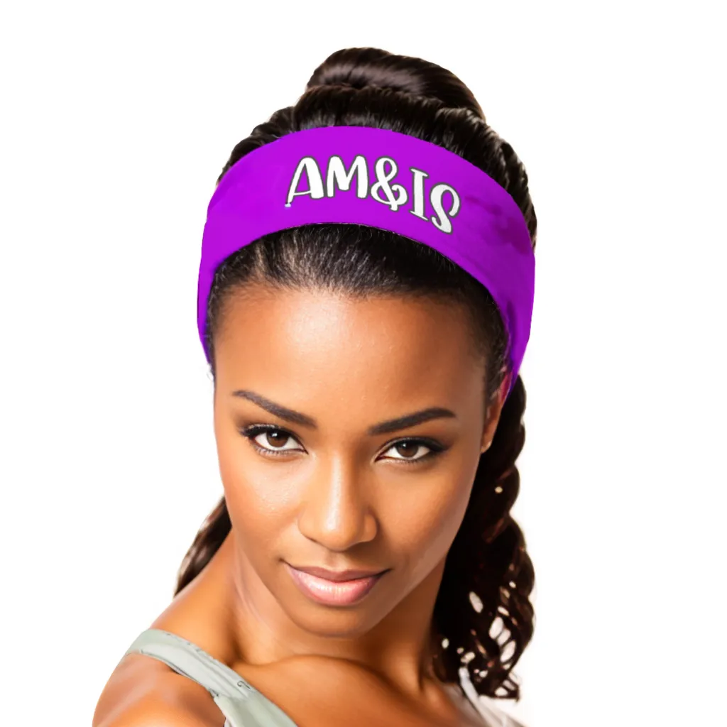 Am&Is Women's Polyester Magic Scarf Headband - Purple