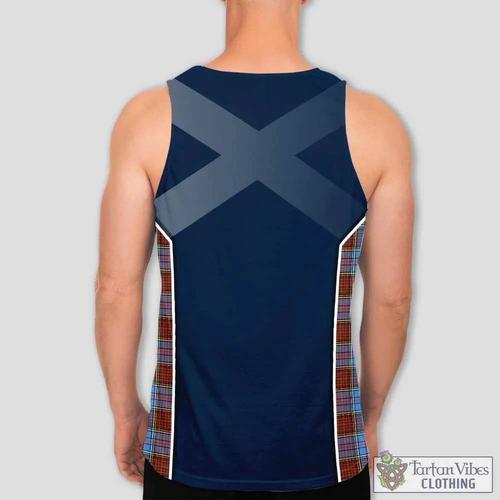 Anderson Modern Tartan Men's Tanks Top with Family Crest and Scottish Thistle Vibes Sport Style