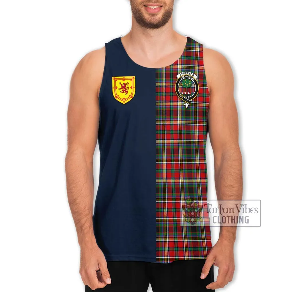 Anderson of Arbrake Tartan Men's Tank Top Alba with Scottish Lion Royal Arm Half Style