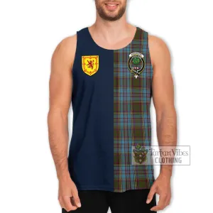 Anderson Tartan Men's Tank Top Alba with Scottish Lion Royal Arm Half Style