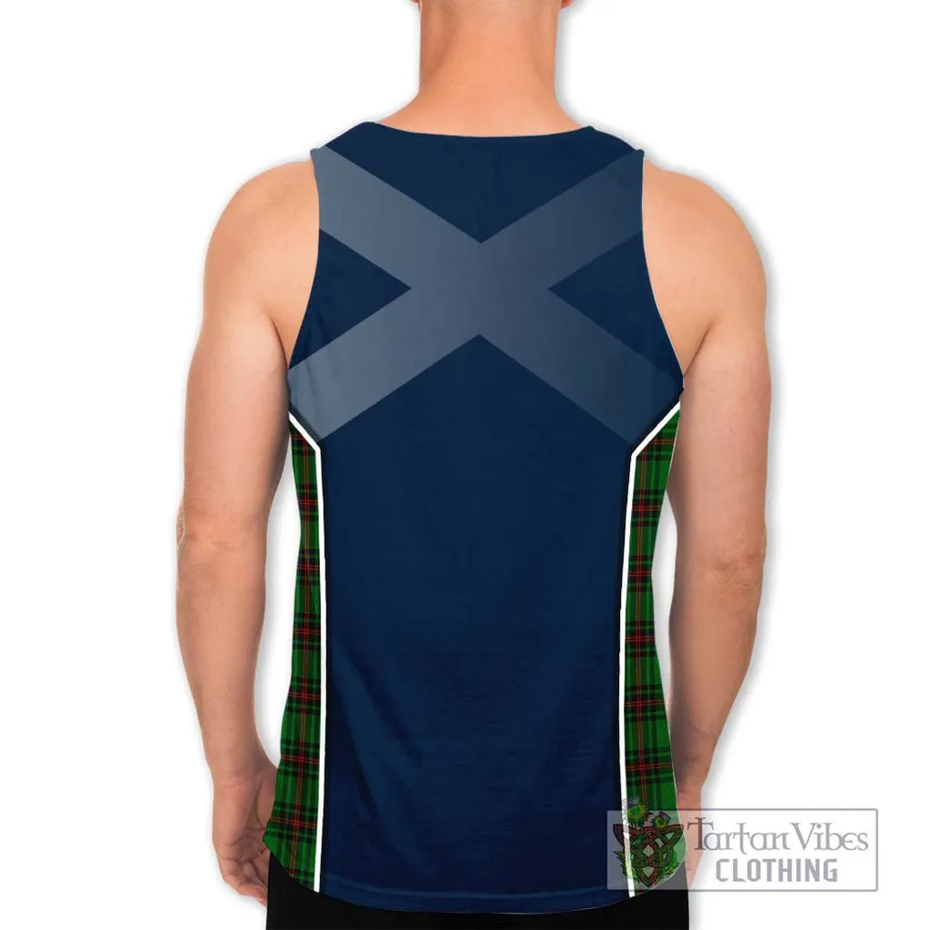 Anstruther Tartan Men's Tank Top with Family Crest and Lion Rampant Vibes Sport Style