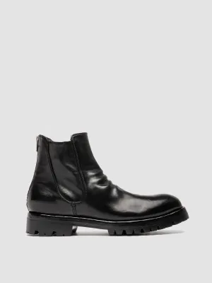 ARBUS 221 - Black Leather Zip Boots