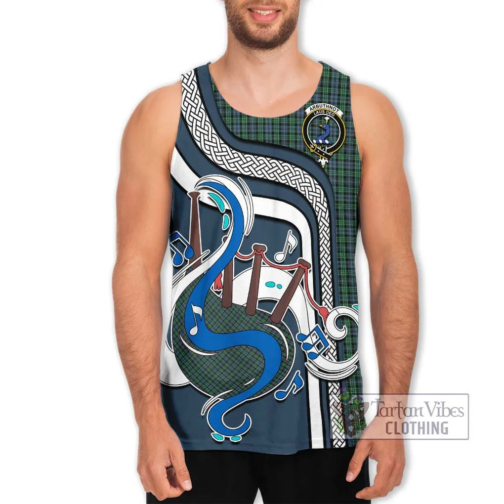 Arbuthnot Tartan Men's Tank Top with Epic Bagpipe Style