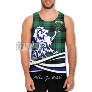 Arthur Ancient Tartan Men's Tank Top with Alba Gu Brath Regal Lion Emblem