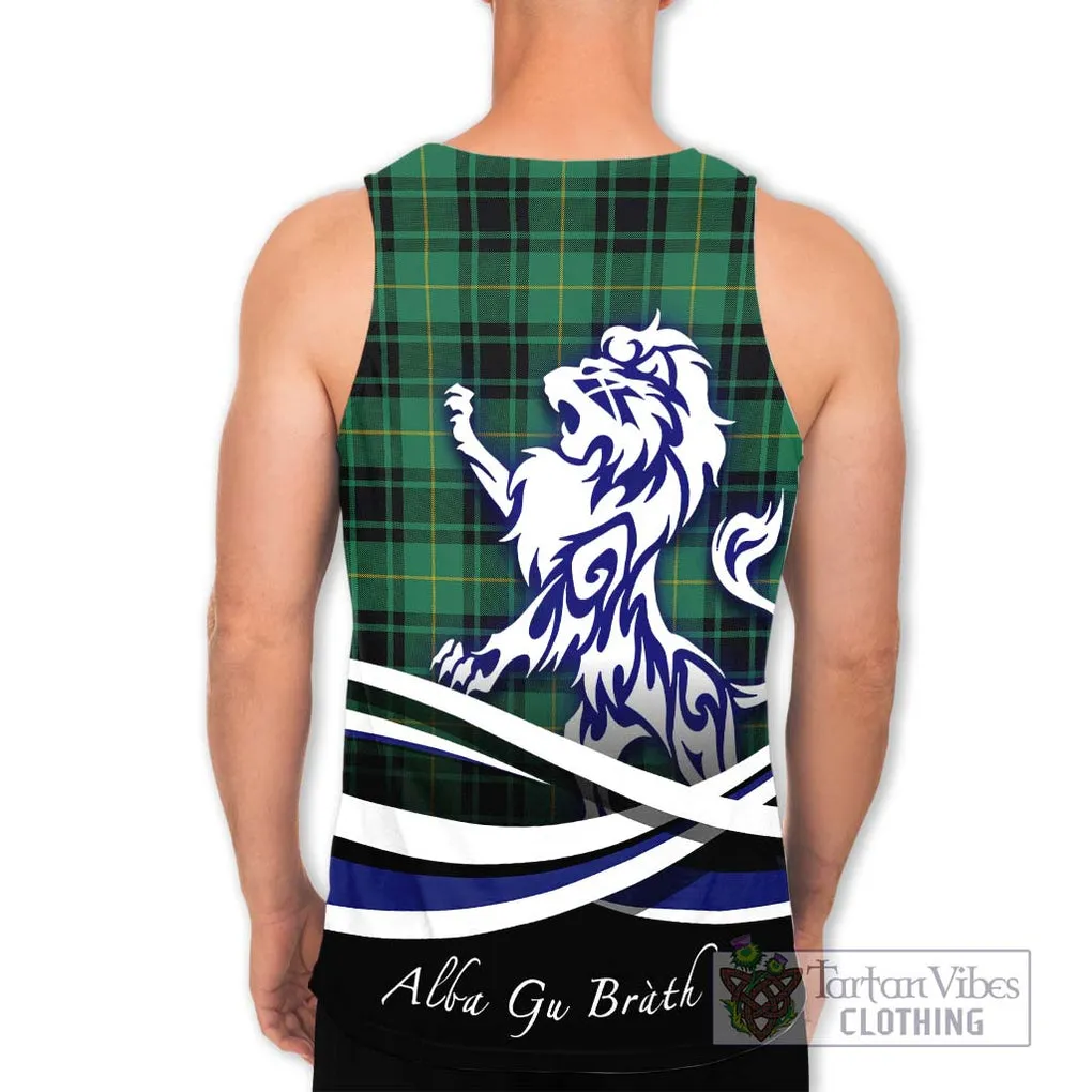 Arthur Ancient Tartan Men's Tank Top with Alba Gu Brath Regal Lion Emblem