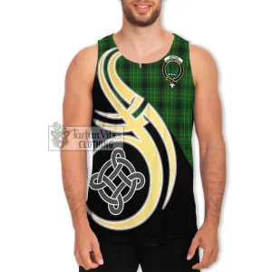 Arthur Highland Tartan Men's Tank Top with Family Crest and Celtic Symbol Style