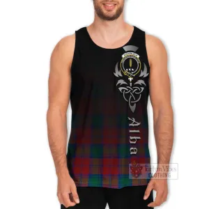 Auchinleck (Affleck) Tartan Men's Tank Top Featuring Alba Gu Brath Family Crest Celtic Inspired