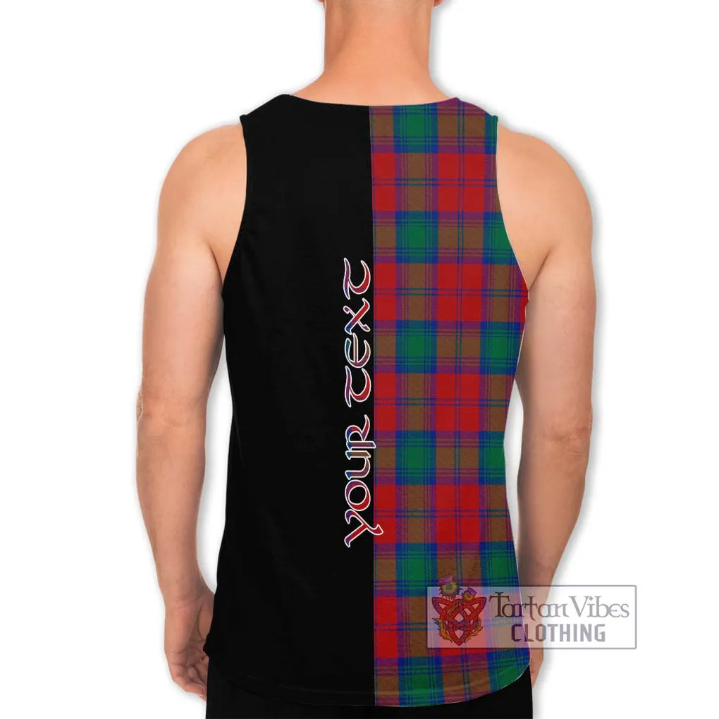 Auchinleck (Affleck) Tartan Men's Tank Top with Family Crest and Half Of Me Style