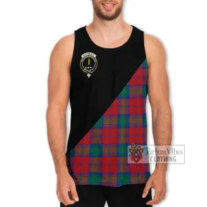 Auchinleck (Affleck) Tartan Men's Tank Top with Family Crest and Military Logo Style