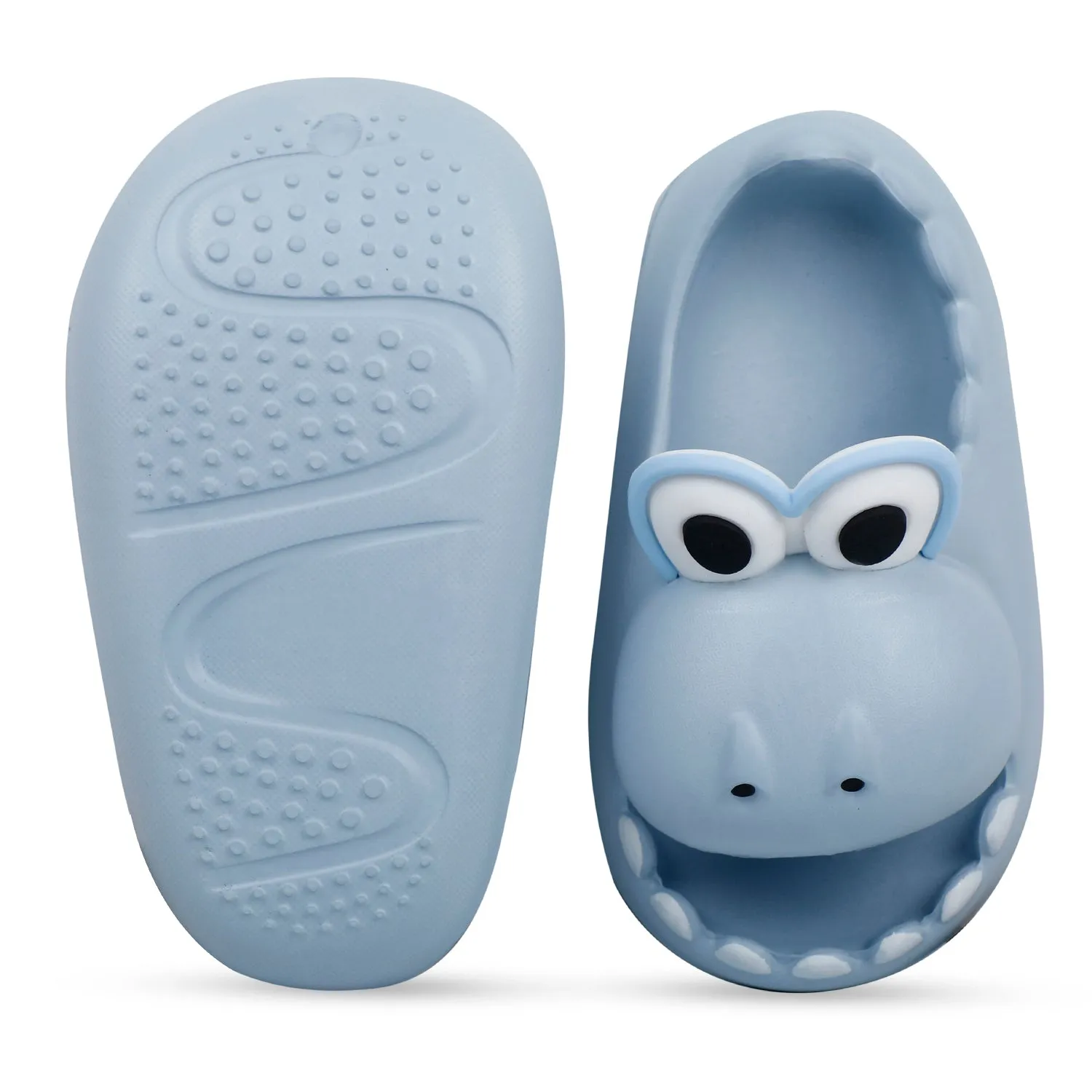 Baby Moo Crocodile Beach Slippers 3D Cartoon Sliders - Blue