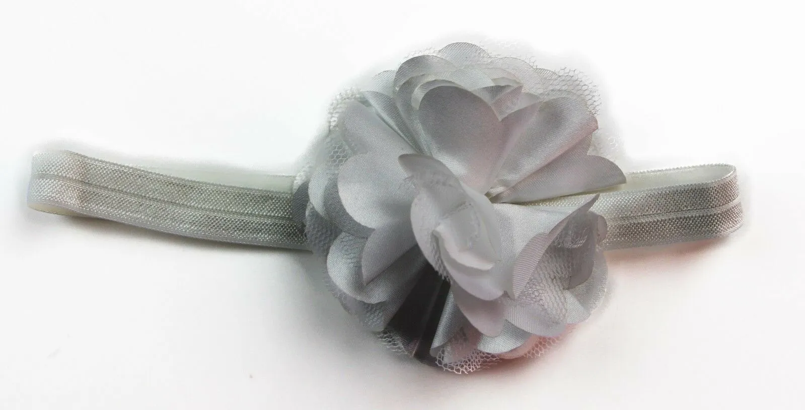 Baby Thin Headband Girl Newborn Toddler Hair Christening Party Flower White