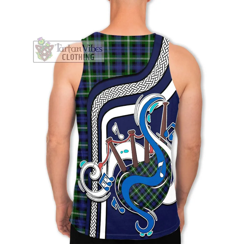 Baillie (Bailey) Tartan Men's Tank Top with Epic Bagpipe Style