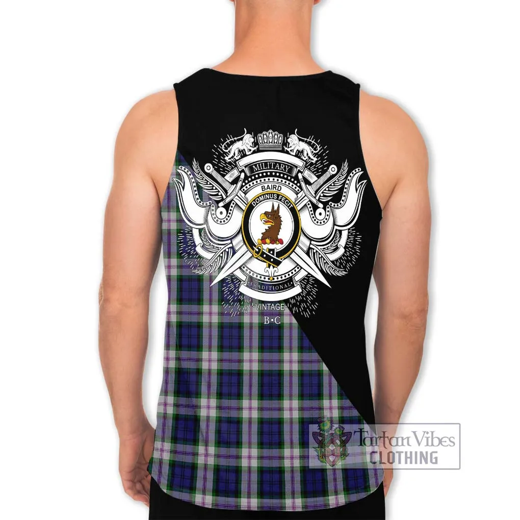 Baird Dress Tartan Men's Tank Top with Family Crest and Military Logo Style