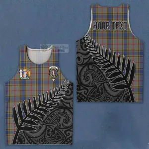 Balfour Crest Tartan Men's Tank Top with New Zealand Silver Fern Half Style