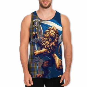 Balfour Tartan Family Crest Men's Tank Top with Scottish Majestic Lion