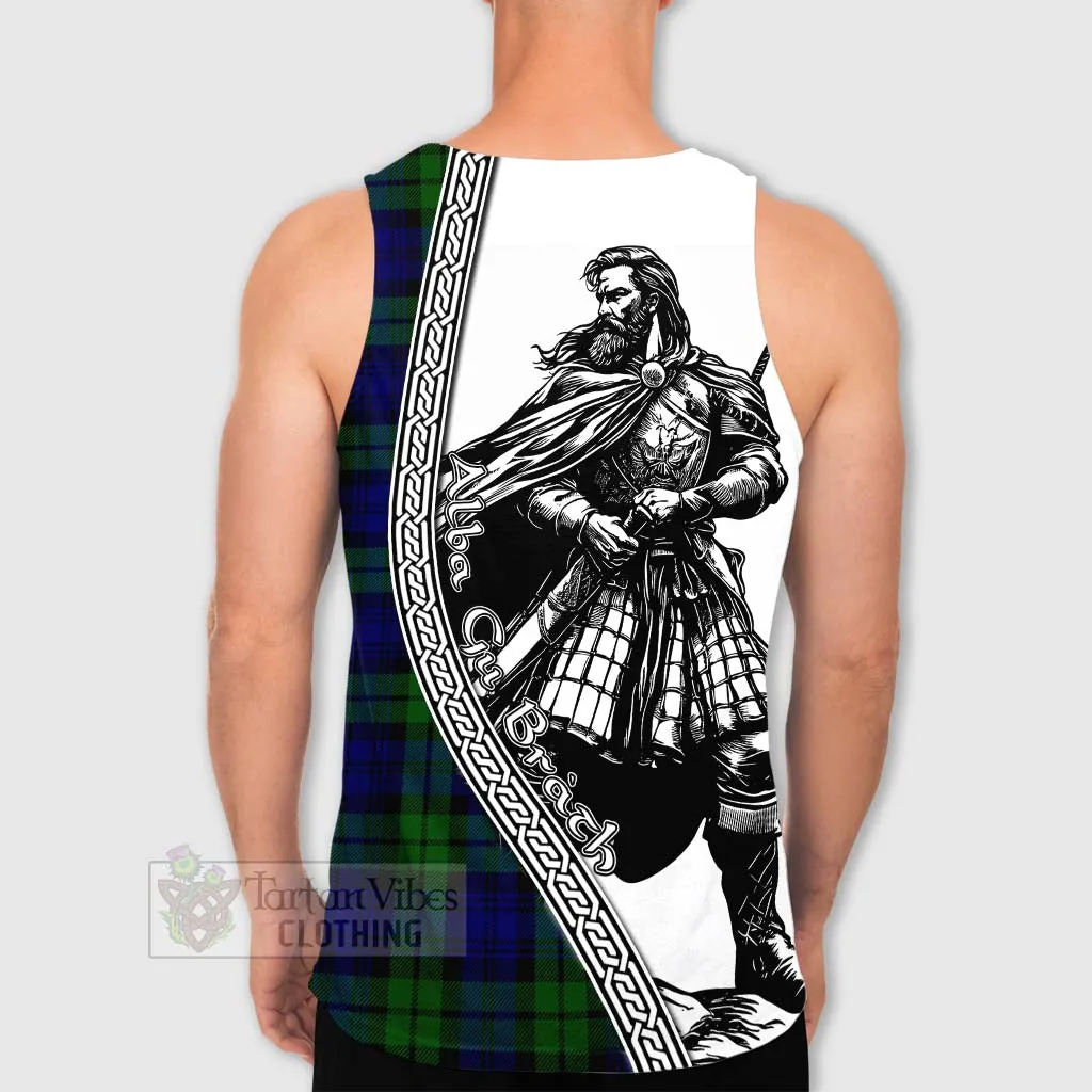 Bannatyne Tartan Clan Crest Men's Tank Top with Highlander Warrior Celtic Style