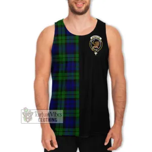 Bannatyne Tartan Men's Tank Top with Family Crest and Half Of Me Style