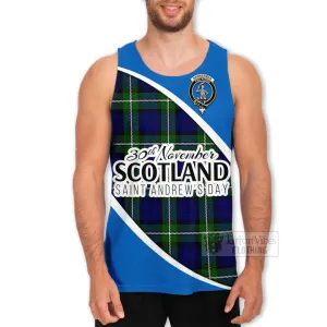 Bannerman Family Crest Tartan Men's Tank Top Celebrate Saint Andrew's Day in Style