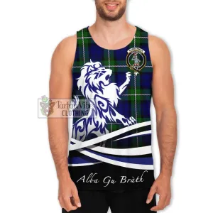 Bannerman Tartan Men's Tank Top with Alba Gu Brath Regal Lion Emblem