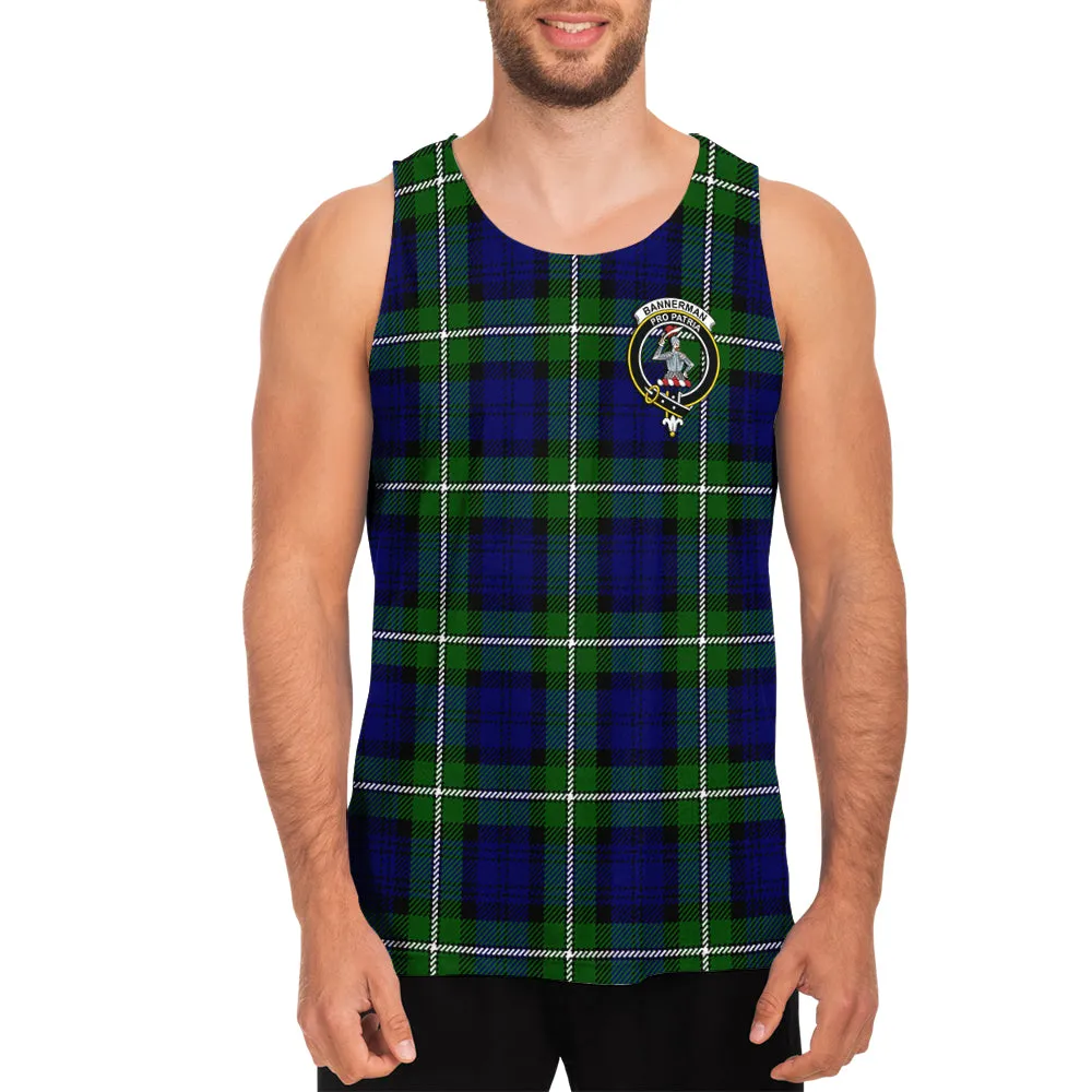 Bannerman Tartan Mens Tank Top with Family Crest