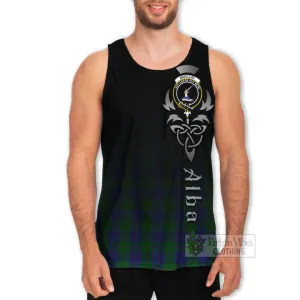 Barclay Tartan Men's Tank Top Featuring Alba Gu Brath Family Crest Celtic Inspired