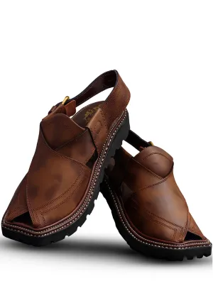 Basic Leather Brown Peshaweri Chappal