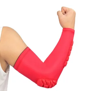 Basketball Sleeve Cellular Anti-collision Anti-slip Compression Elbow Protective Gear, Size:XL(Red)