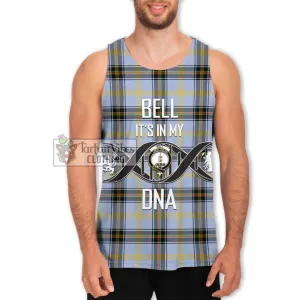 Bell Tartan Men's Tank Top with Family Crest DNA In Me Style