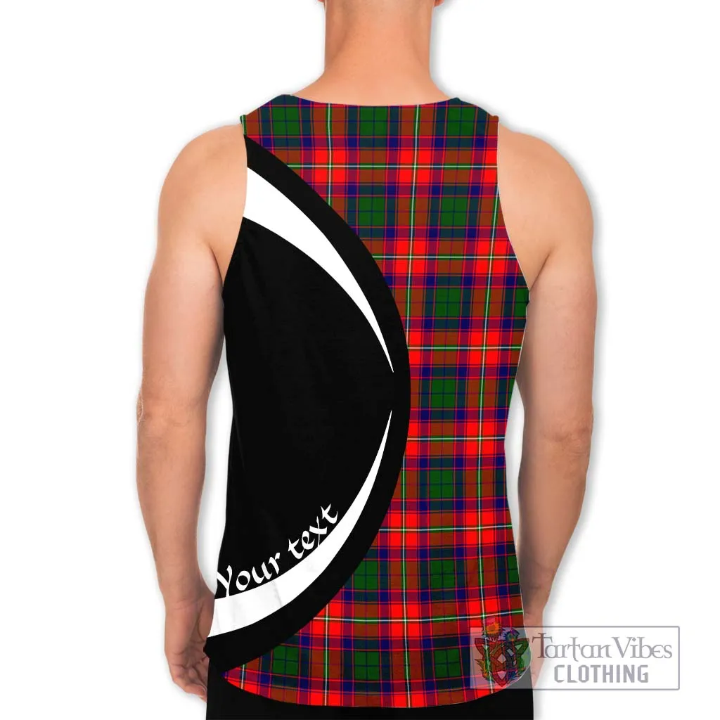 Belshes Tartan Men's Tank Top with Family Crest Circle Style