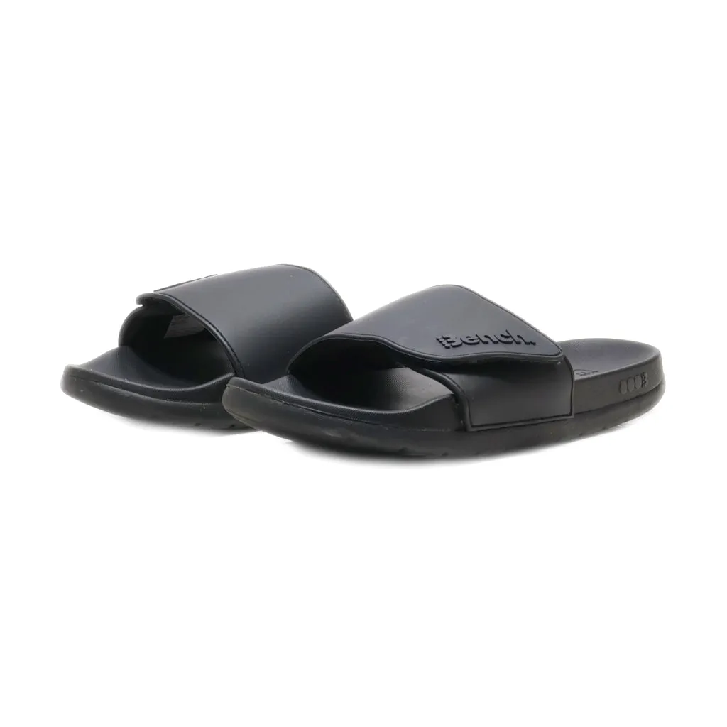 Bench. Slippers Leather Black Colour For Men