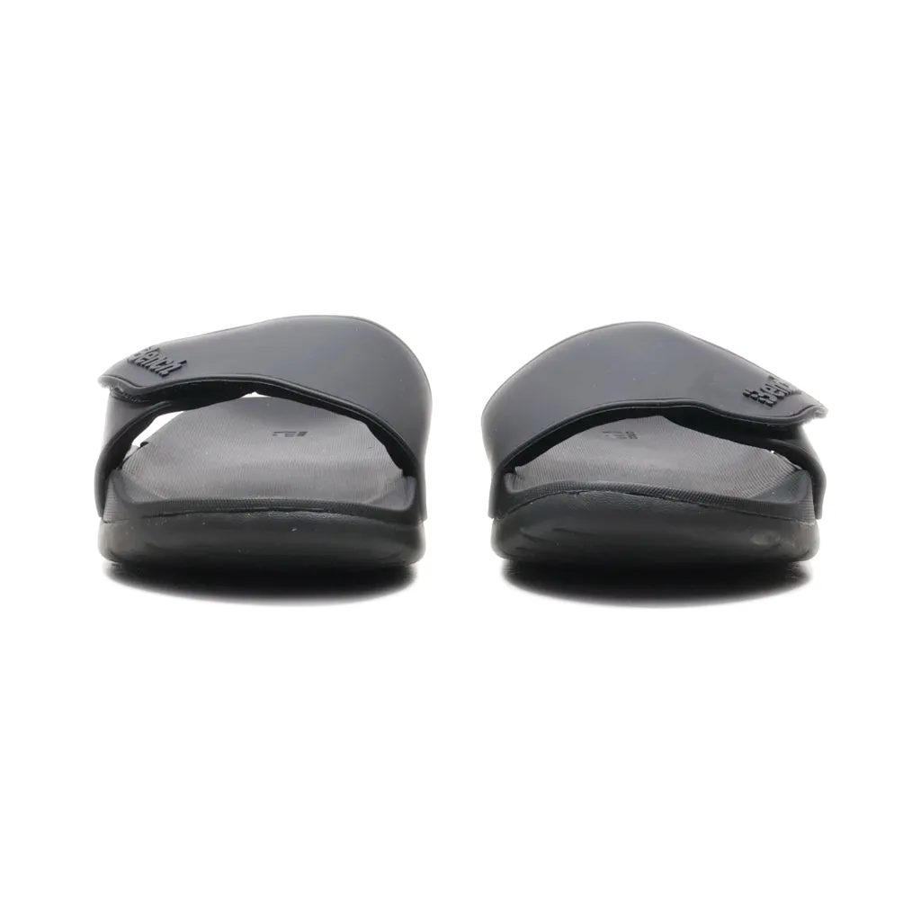 Bench. Slippers Leather Black Colour For Men