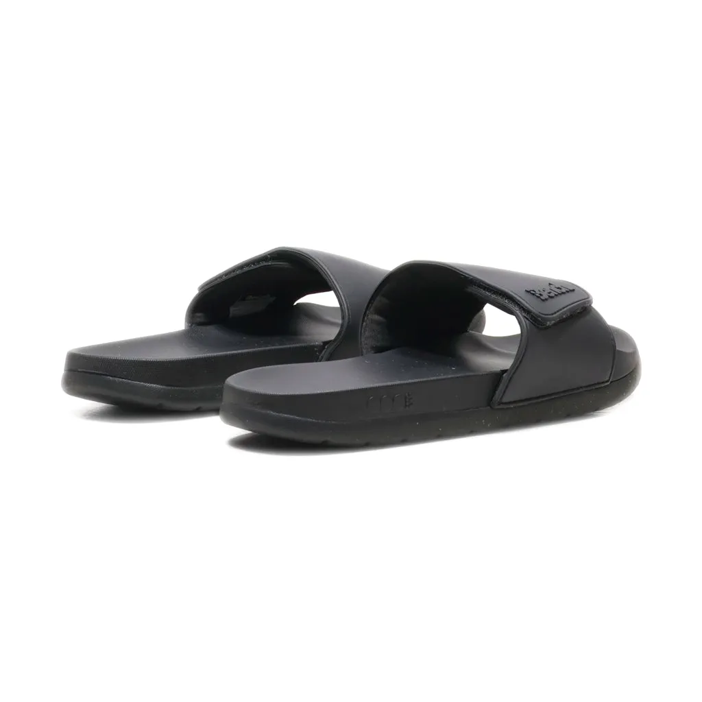 Bench. Slippers Leather Black Colour For Men