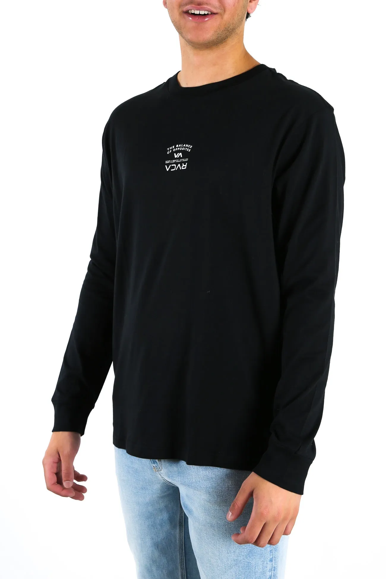 Bend It Like RVCA Long Sleeve Tee Black